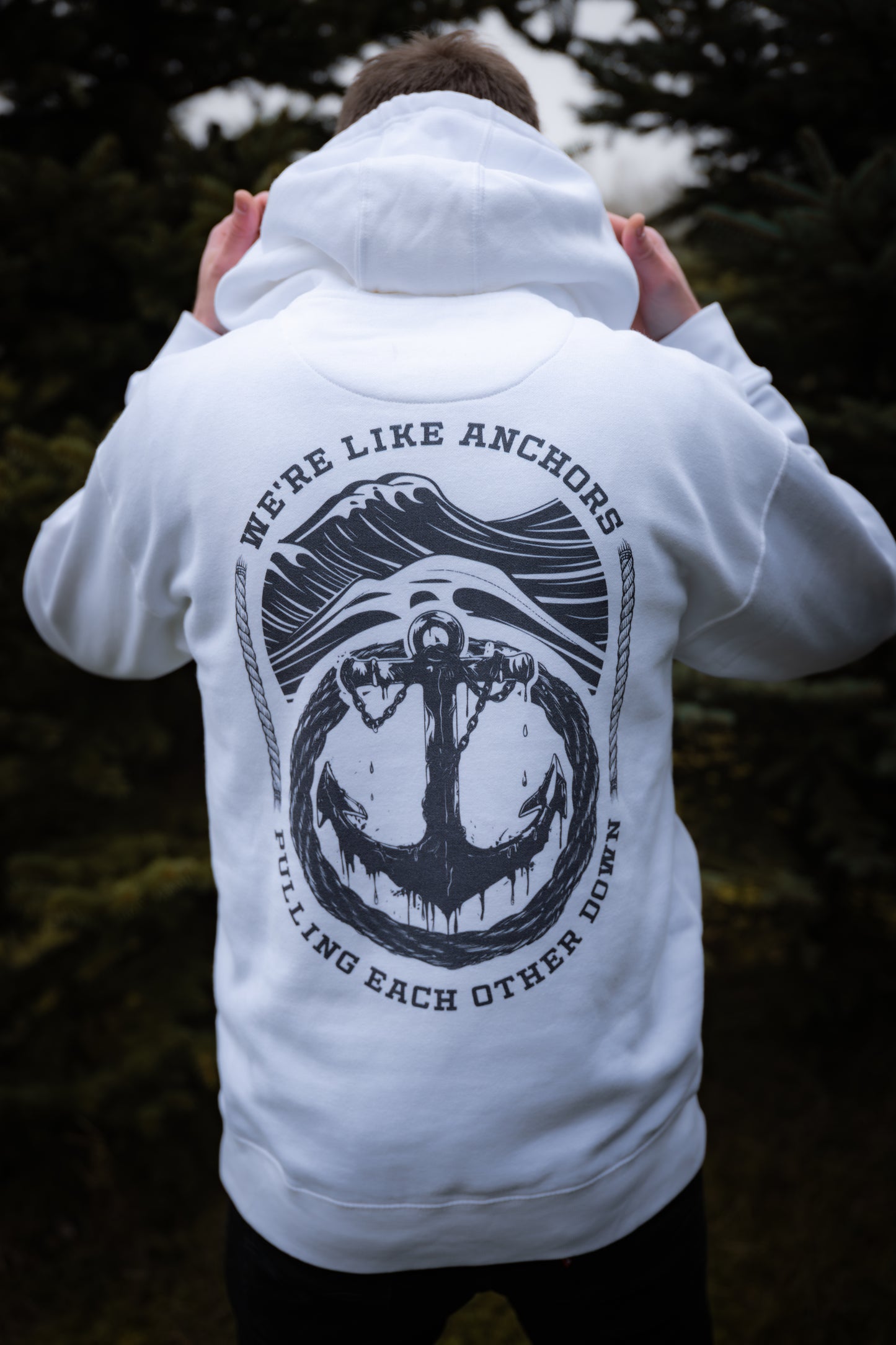 Hoodie "We Are Like Anchors"